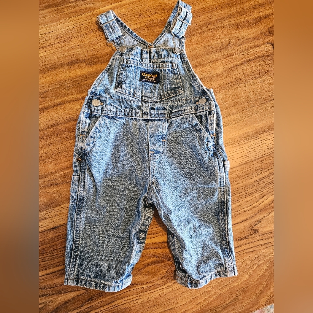 Vintage USA Made Denim Jean Overalls by OshKosh B'GOSH The Genuine Article 6-9m